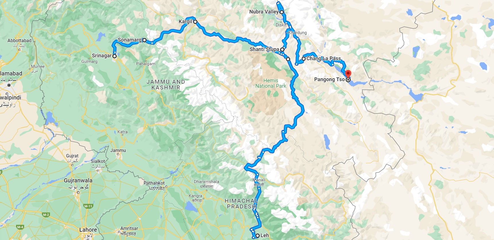 Leh via Zojila Package
